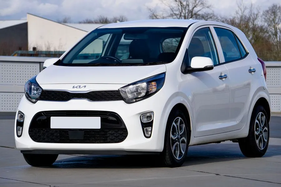 White Kia Picanto city car