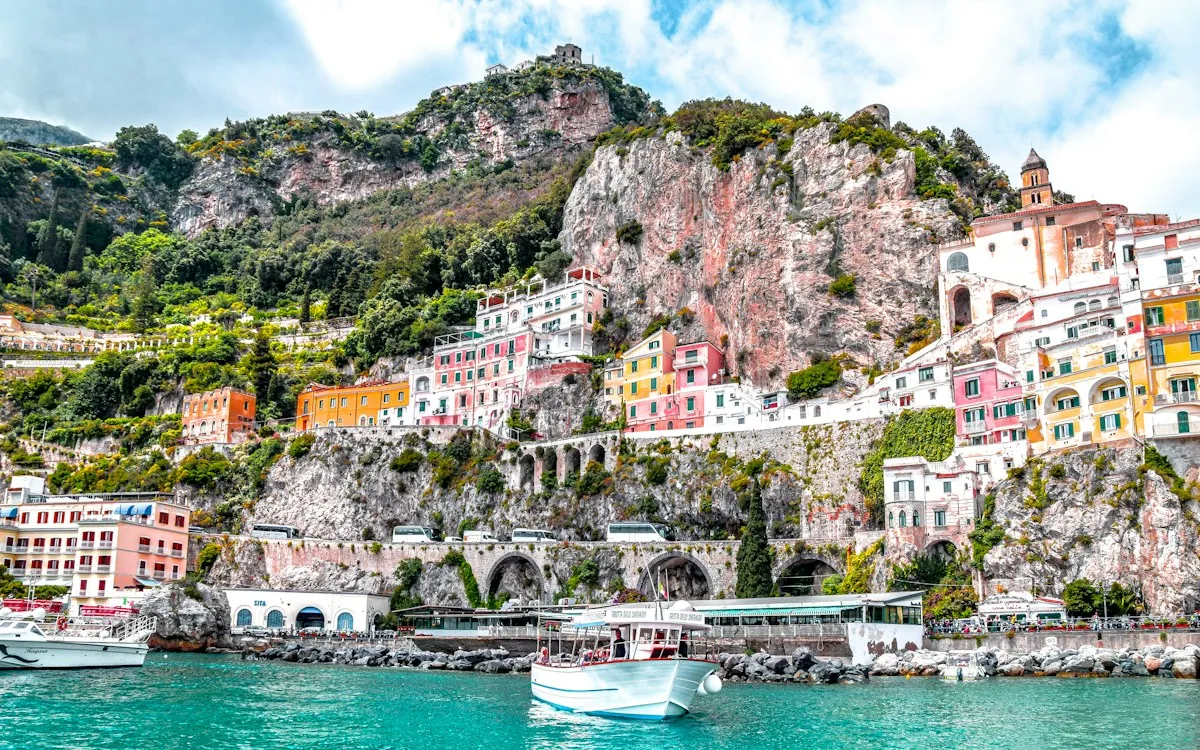 Colourful village on the Amalfi Coast, Italy